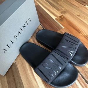 All Saints Signet Neoprene Slides - Size 7M